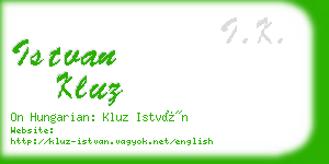 istvan kluz business card